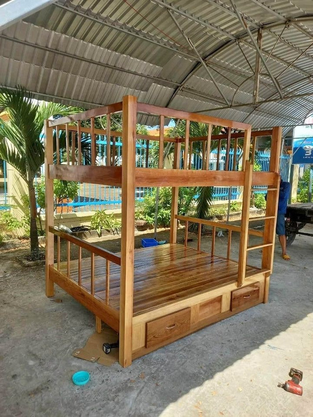 Giường tầng gỗ thao lao