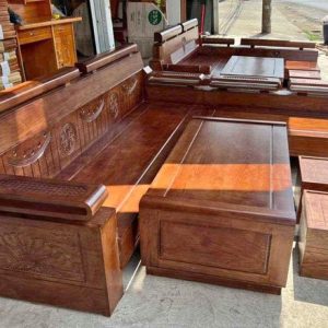 Salon gốc gỗ sồi màu óc chó