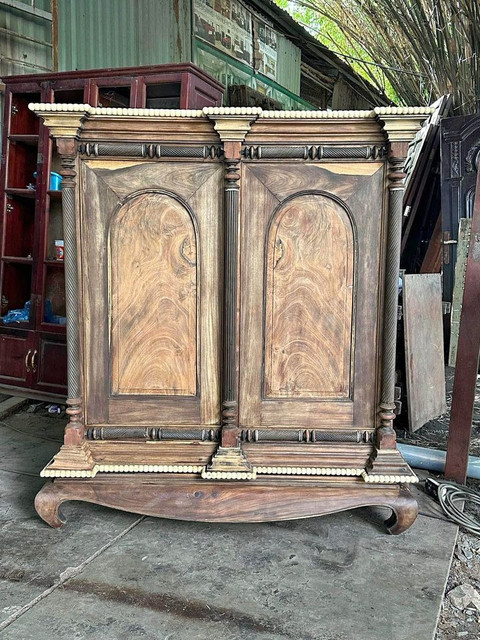 Tủ thờ gỗ trắc trám gỗ đỏ