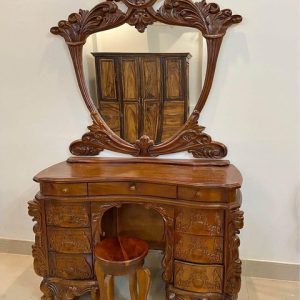 Bàn trang điểm gỗ me tây